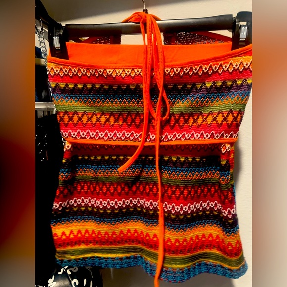 Colorful Mini skirt and a half top set. - Picture 3 of 5